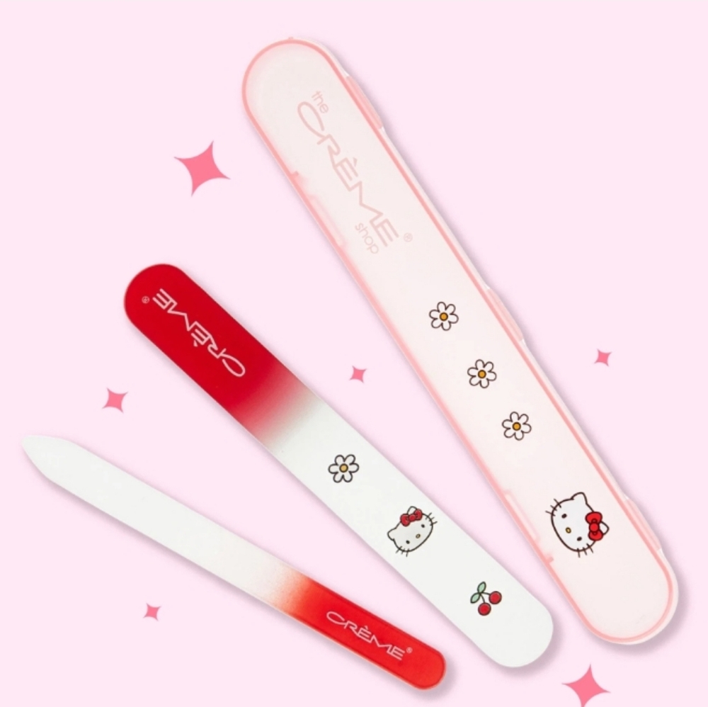 Hello Kitty The Creme Shop Premium Glass Nail File Set